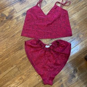 Vintage Victoria’s Secret gold label 2 piece pj set